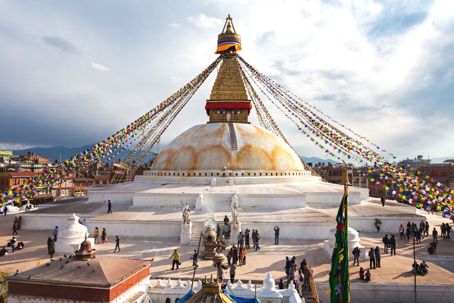 Boudhanath sztúpa Nepálban