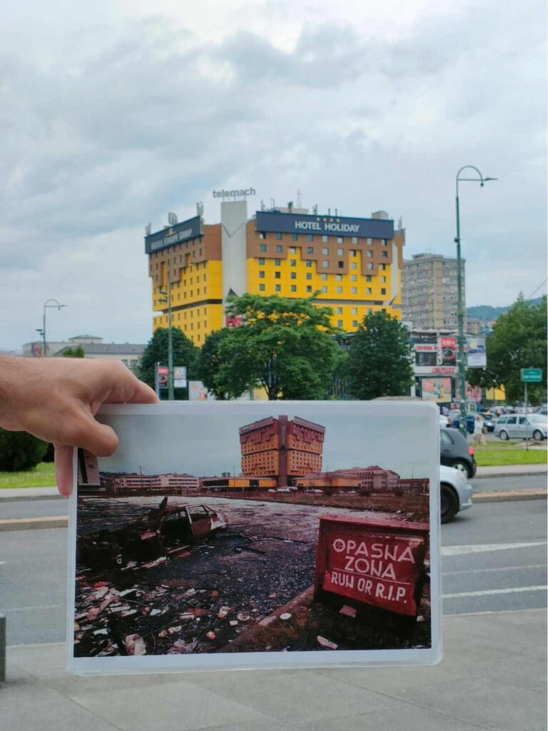 Szarajevó Holiday Inn hotel ma és a háború alatt