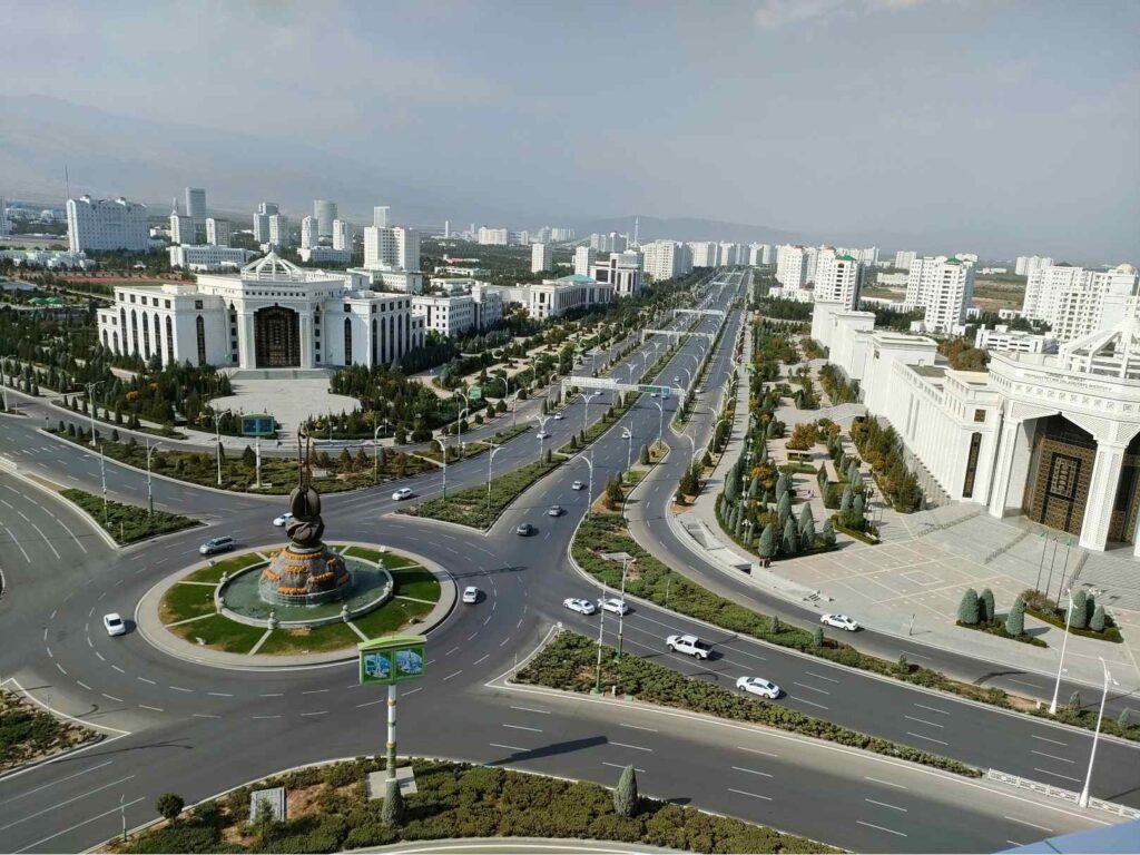 The white marble ditrsict of Ashgabat 