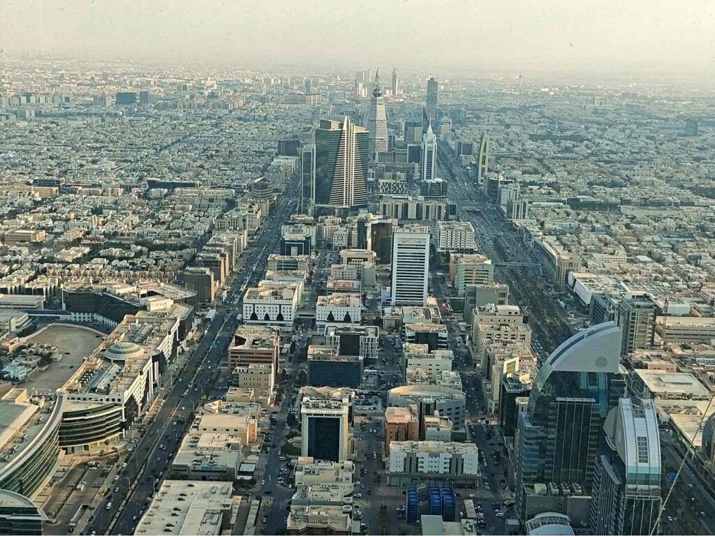 Kilátás a Kingdom Tower-ből