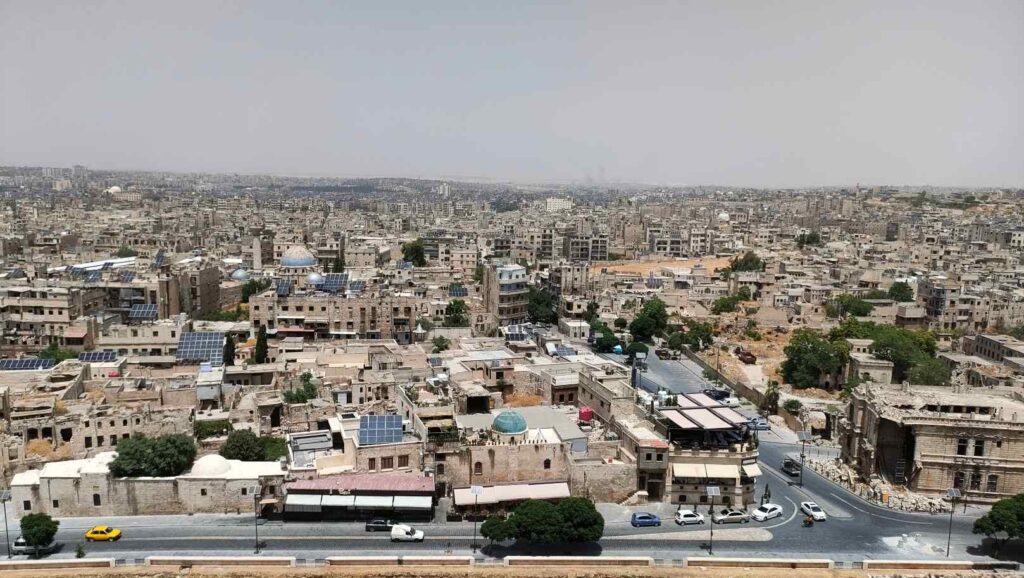 Aleppo kilátás a citadellából Aleppo kilátás a citadellából