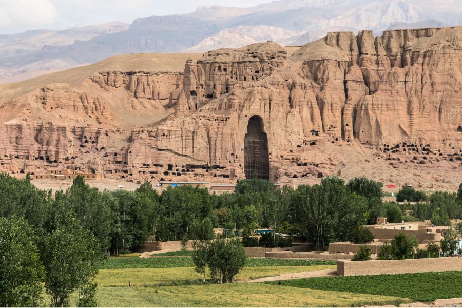 Bamiján Buddha szobrok üres fülkéi